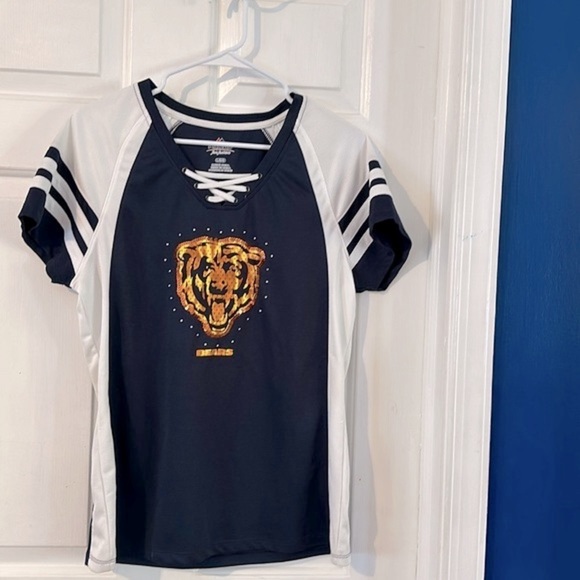 Women’s Majestic Chicago Bears NFL Short Sleeve Jersey Shirt Size Large - Picture 2 of 9